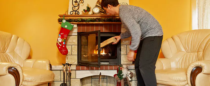 Rusted Metal Fireplace Restoration in St. Charles, Illinois